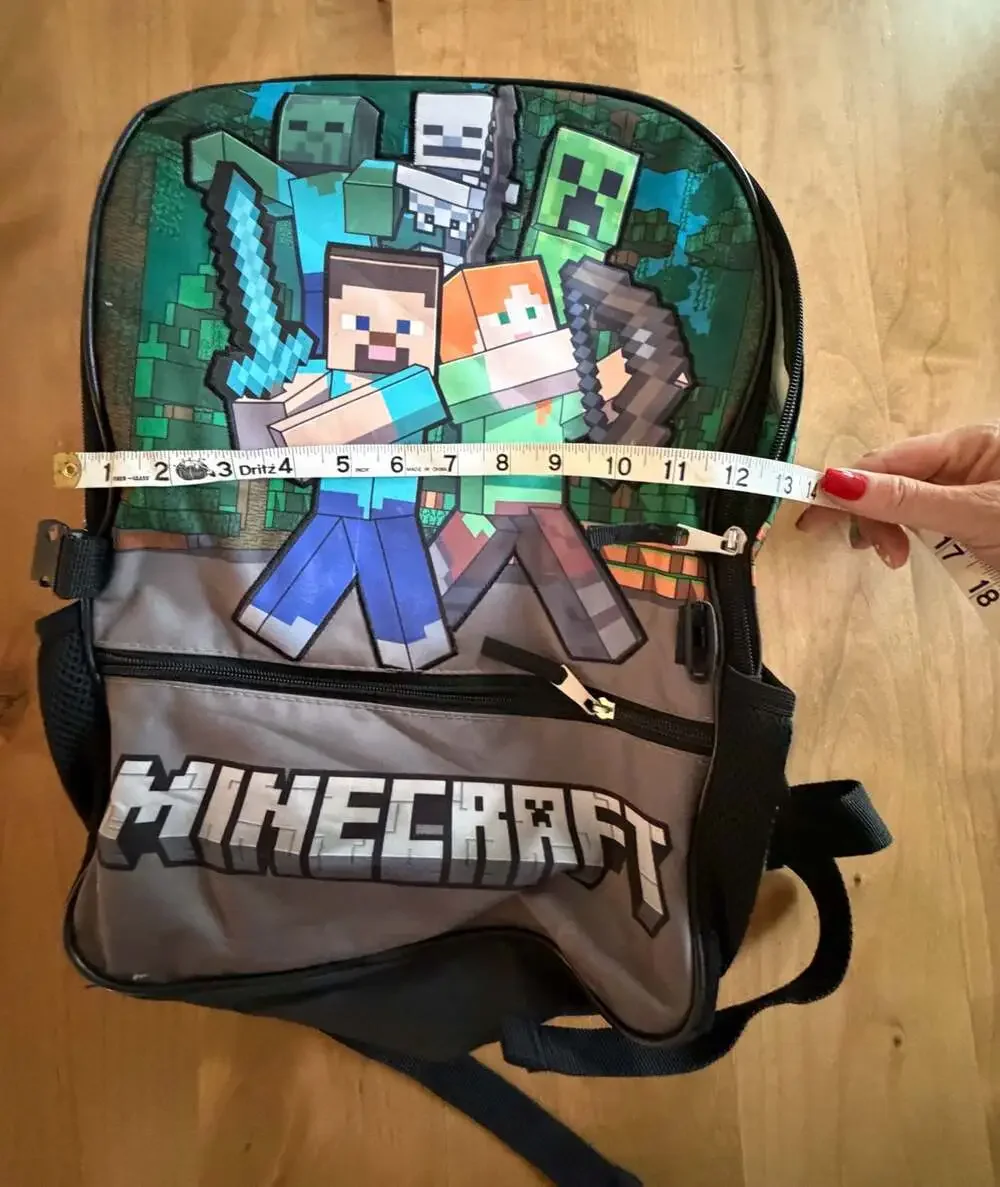 Minecraft 16-Inch Steve and Alex Mobs Graphic School Backpack